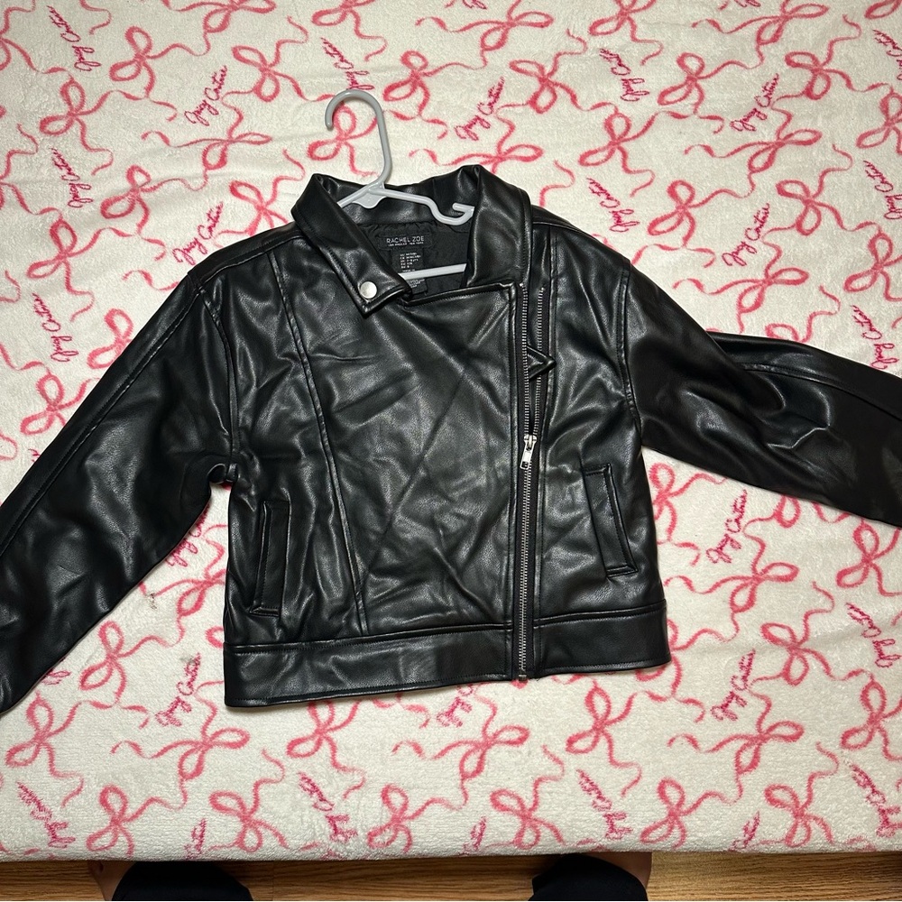 Rachel Zoe kids Black Faux Leather Jacket